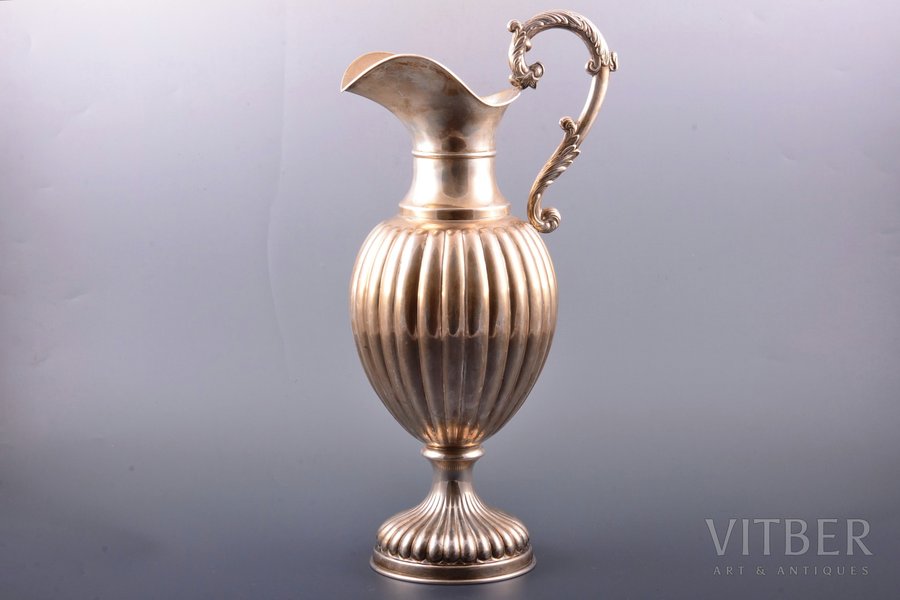 jug, silver, 830 standard, 523.60 g, h 34.4 cm, Spain