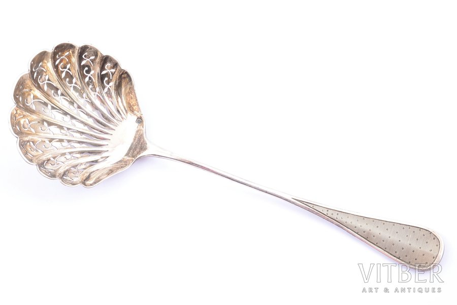 sieve spoon, silver, 950 standard, 49.50 g, 20.4 cm, France