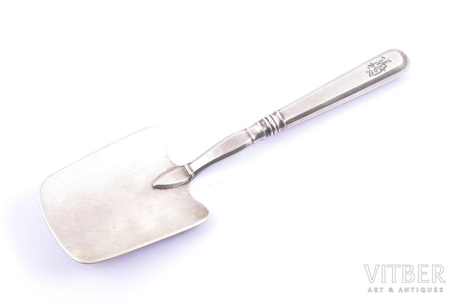 лопатка для кондитерских изделий, серебро, 84 проба, 66.40 г, 19.4 см, 1899-1908 г., Российская империя