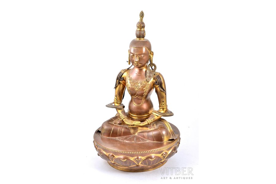 статуэтка, Будда, бронза, h 40 см, вес 1600 г.