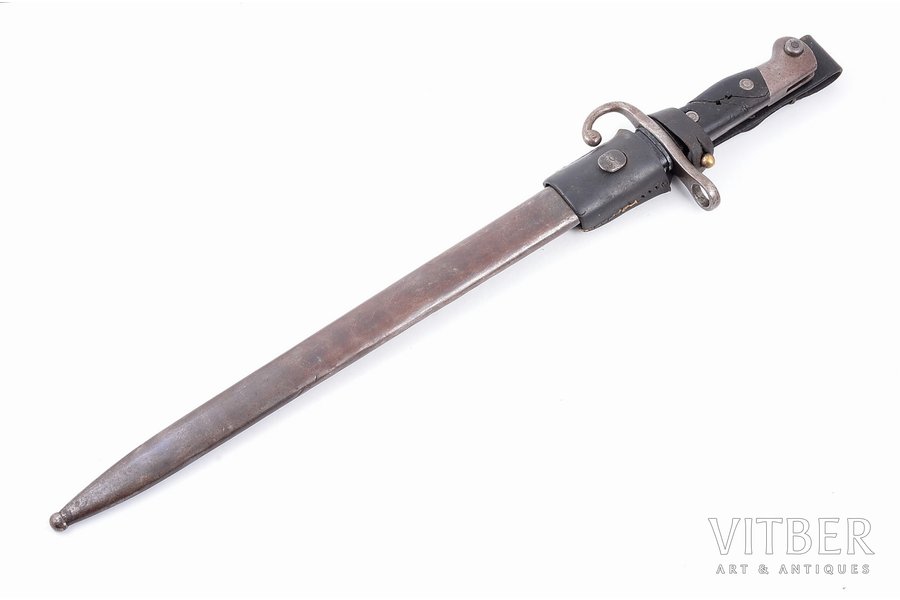 bayonet, with scabbard and frog, Argentina, Weyersberg, Kirschbaum & Cie Solingen, blade length 40 cm, handle length 13.4 cm cm, the 1st half of the 20th cent.