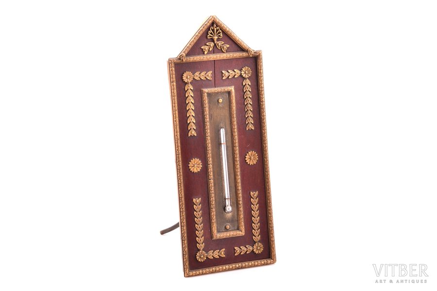 tabletop thermometer, wood, metal, Europe, 20.4 x 8 cm, NO DELIVERY - LOCAL PICKUP ONLY!
