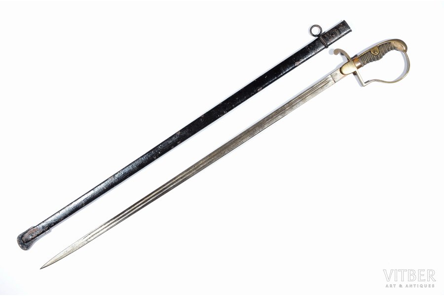 zobens, Vācijas armija, asmens garums 77.8 cm, kopējais garums 90.2 cm, Vācija, 19. un 20. gadsimtu robeža
