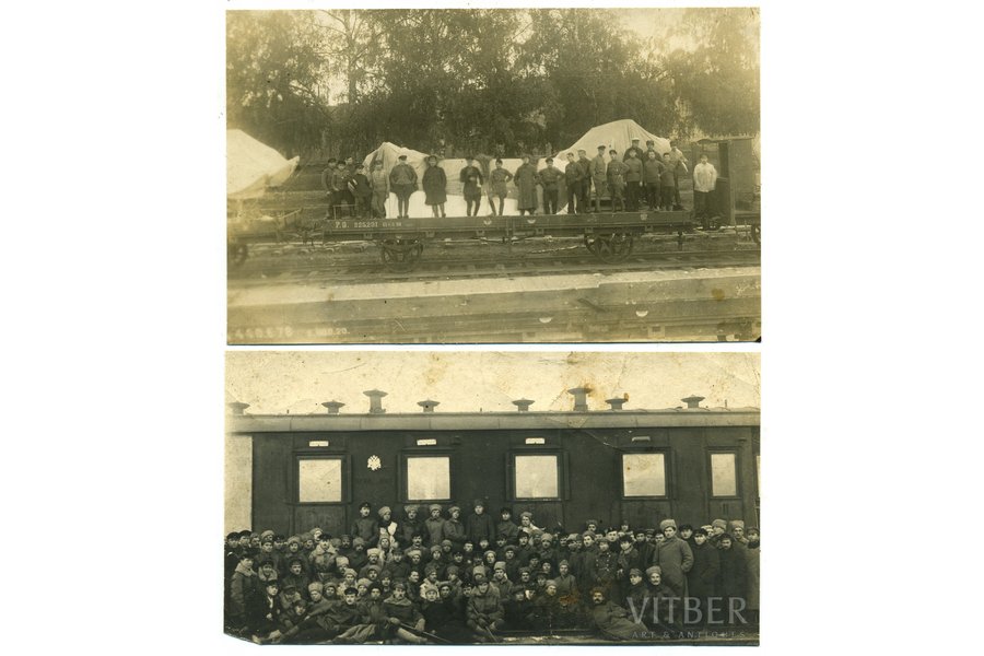 fotogrāfija, 2.gab., uz fronti pie Daugavpils, Latvija, PSRS, 20. gs. sākums, 12,26,6, 12x7,5 cm