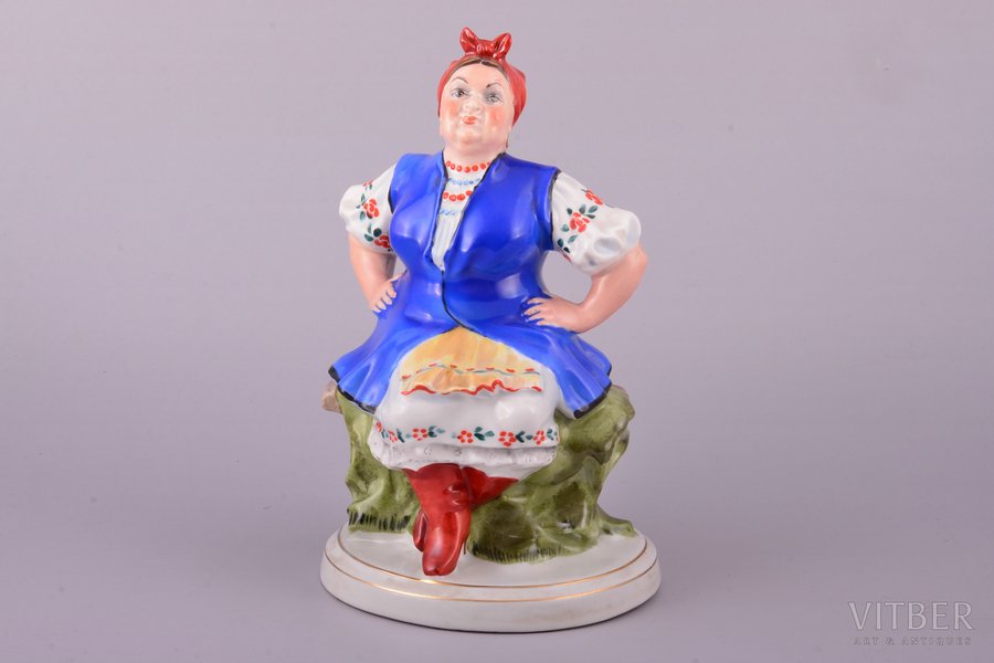 figurine, Soloha, porcelain, Riga (Latvia), USSR, Riga porcelain factory, molder - Leon Tomoshitsky, the 50ies of 20th cent., 20.7 cm, top grade
