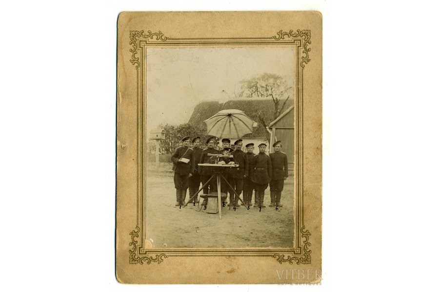 fotogrāfija, Kapteinis Kerbic topogrāfijas darbos uz salas Ezel (Saarema), Krievijas impērija, 1903 g., 11,7x8,6 cm