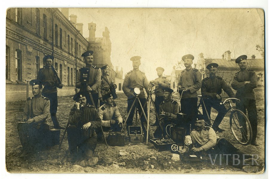 photography, communication team of 76th Kuban regiment, Russia, beginning of 20th cent., 13,8x8,9 cm