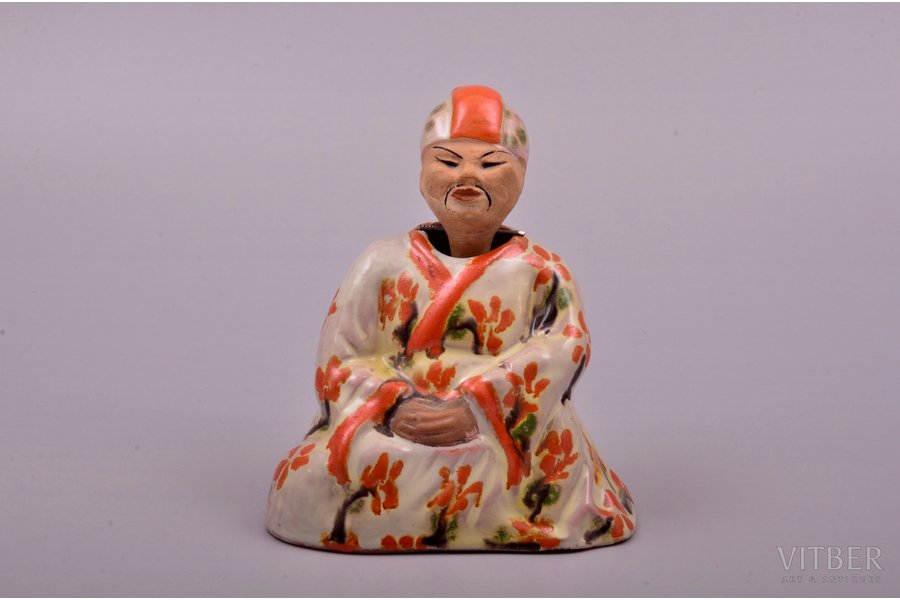 figurine, Budha, ceramics, Riga (Latvia), M.S. Kuznetsov manufactory, the 20-30ties of 20th cent., 11.5 cm