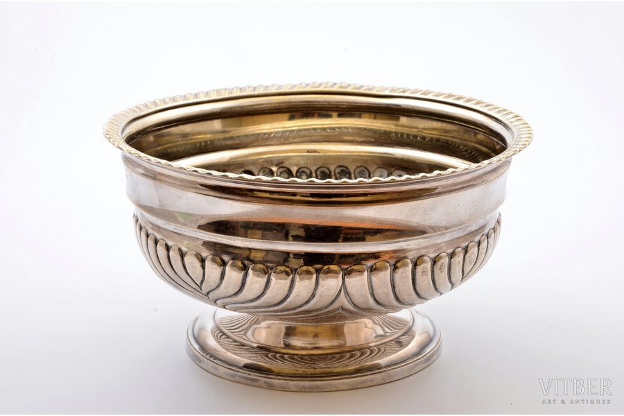 candy-bowl, silver, 84 standard, 447.20 g, Ø - 18.8 cm, h - 10.1 cm, by Adolf Shper, 1836, St. Petersburg, Russia
