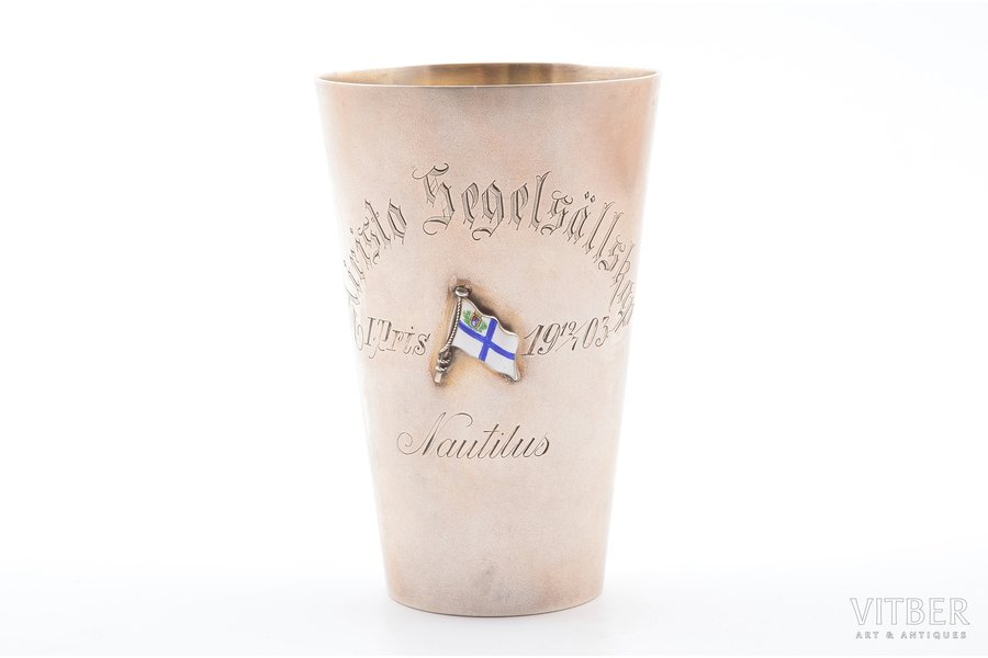 стакан, серебро, 813 H проба, 162.30 г, h - 11.8 см, Suomen Kultaseppa Oy, 1903 г., Турку, Финляндия