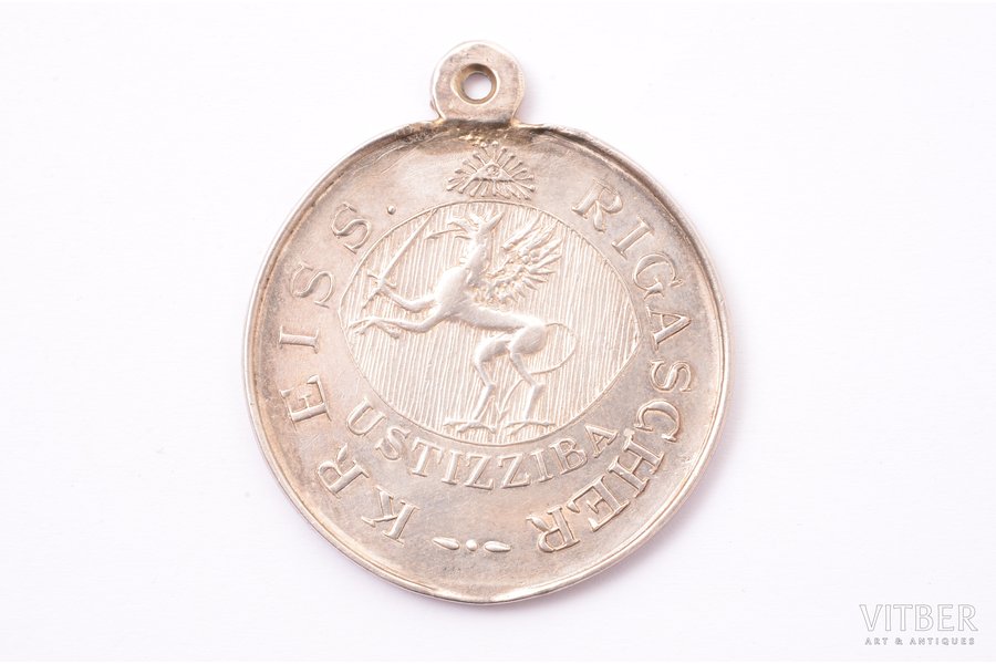 titular badge, Rural district foreman of the Livonia Governorate, Kreiss Rigascher - Vorsteher Gemeinde, silver, Russia, 1820, 40.1 x 35 mm, 12.30 g, without hallmark