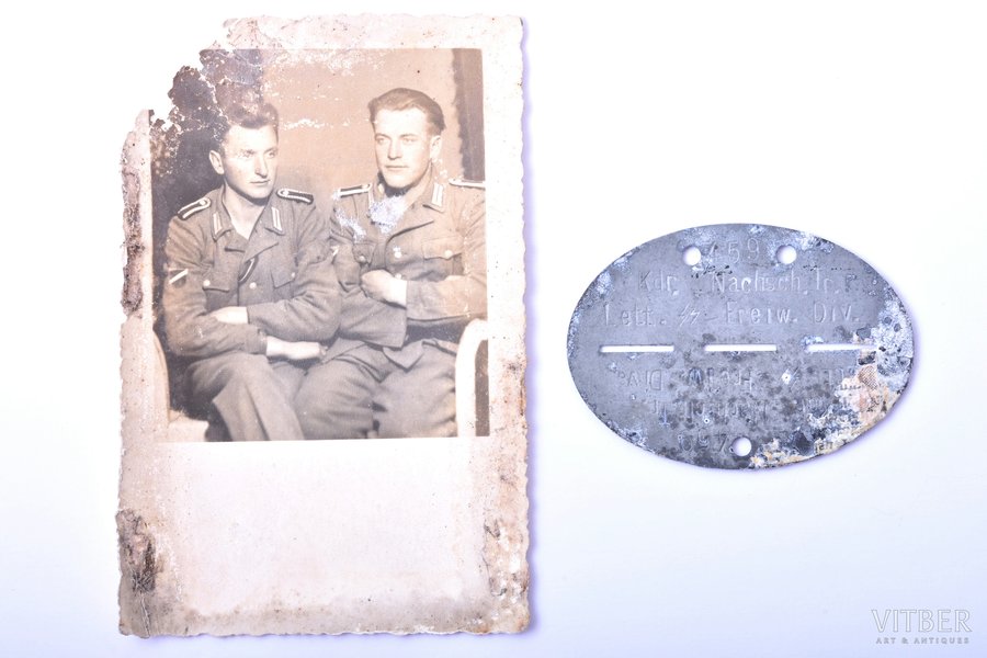žetons, fotogrāfija, SS, Trešais Reihs, Vācija, 20.gs. 40ie gadi, 50.5 x 70.8 mm