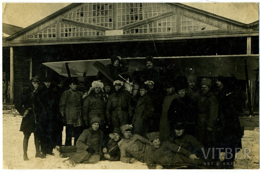 photography, soviet aviators, USSR, beginning of 20th cent., 14x9 cm