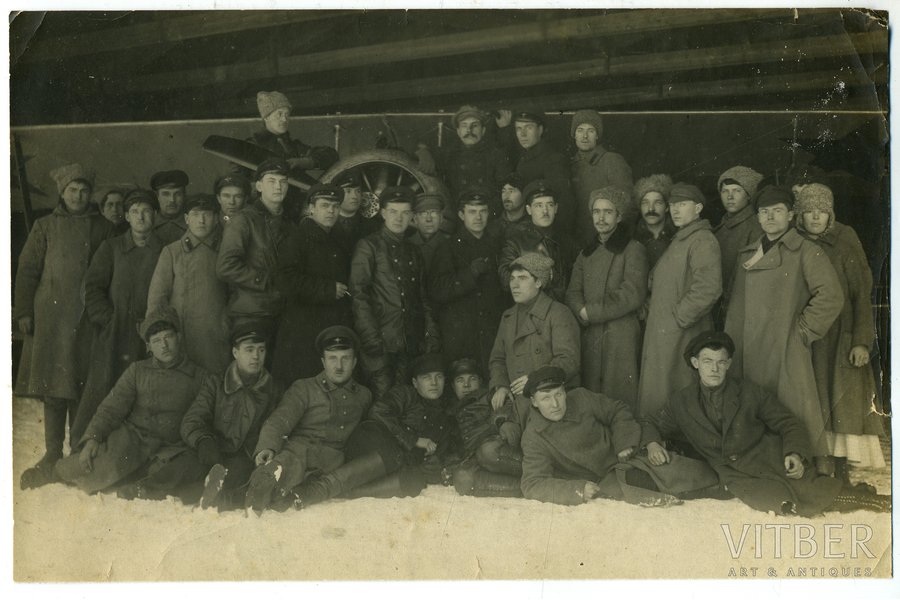 fotogrāfija, Vitebskas lidlauks, Sarkanie aviatori, PSRS, 20. gs. sākums, 16x10 cm