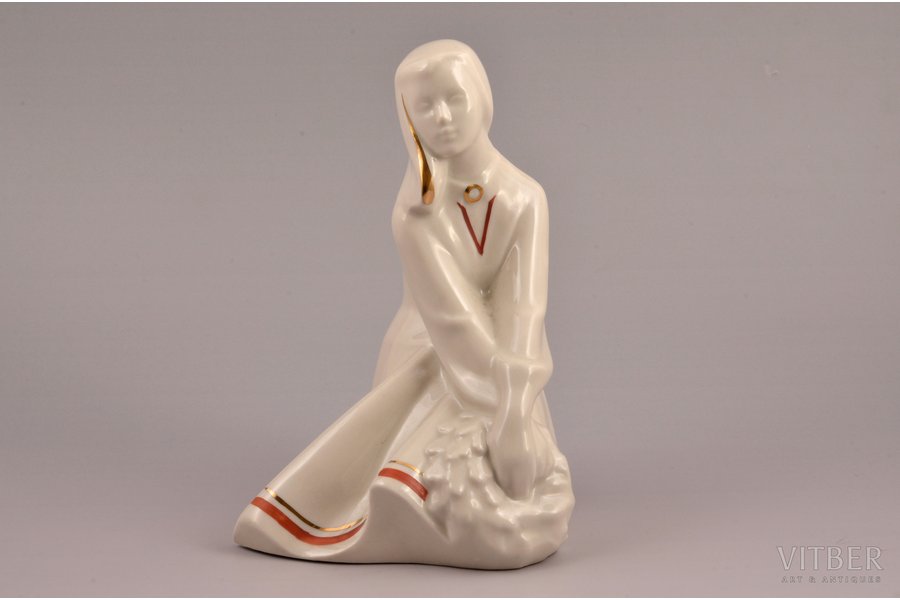 figurine, Ligo, porcelain, Riga (Latvia), USSR, Riga porcelain factory, molder - Rimma Pancehovskaya, 1947-1970, 18.5 cm, first grade