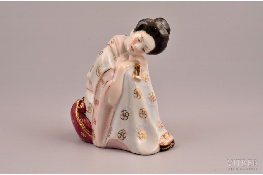figurine, Chio Chio San, porcelain, Riga (Latvia), USSR, Riga porcelain factory, molder - Rimma Pancehovskaya, the 50ies of 20th cent., 9.7 cm