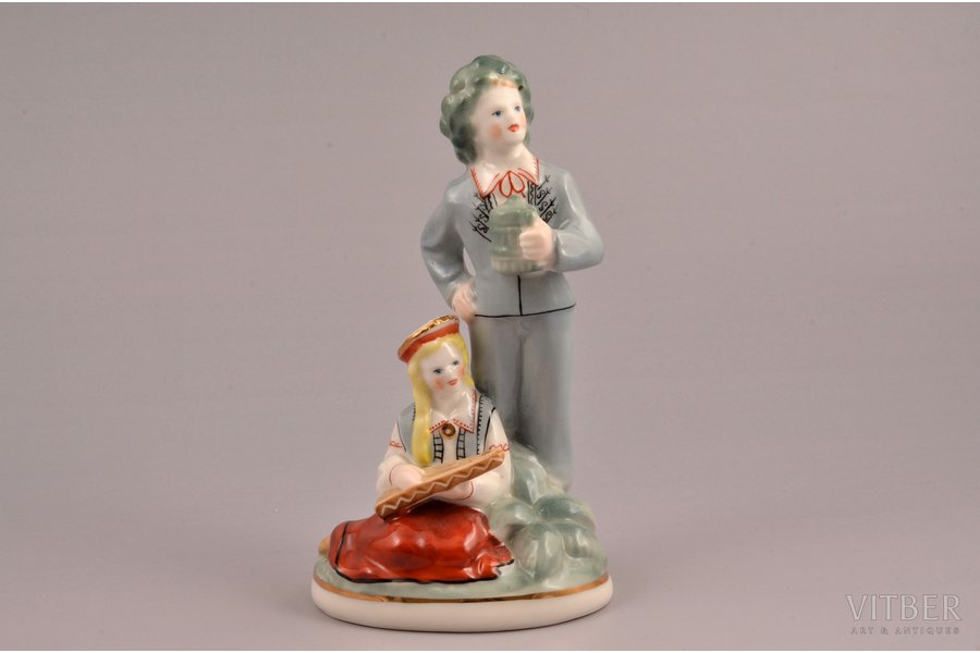 figurine, Līgo, porcelain, Riga (Latvia), USSR, Riga porcelain factory, molder - Ilga Vanaga, the 50-60ies of 20th cent., 13.1 cm