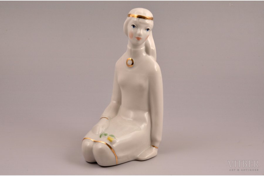 figurine, Lelde, porcelain, Riga (Latvia), USSR, Riga porcelain factory, molder - Aina Mellupe, the 70-80ies of 20th cent., 18.8 cm
