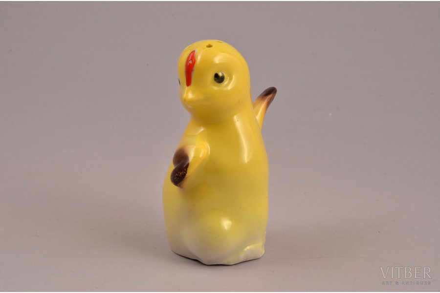 figurine, A Salt-cellar "Chicken", porcelain, Riga (Latvia), J.K.Jessen manufactory, the 30ties of 20th cent., 6 cm