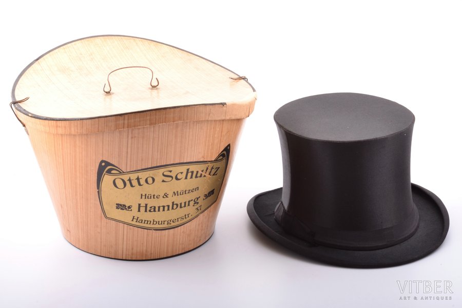 cylinder "Otto Schultz", with box, fabric, Germany
