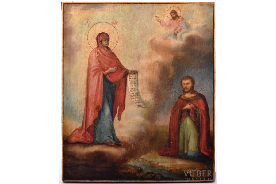 ikona, Bogoļubovas Vissvētā Dievmāte, dēlis, gleznojums, Krievijas impērija, 19. gs. 1. puse, 31.1 x 26.7 x 2.2 cm