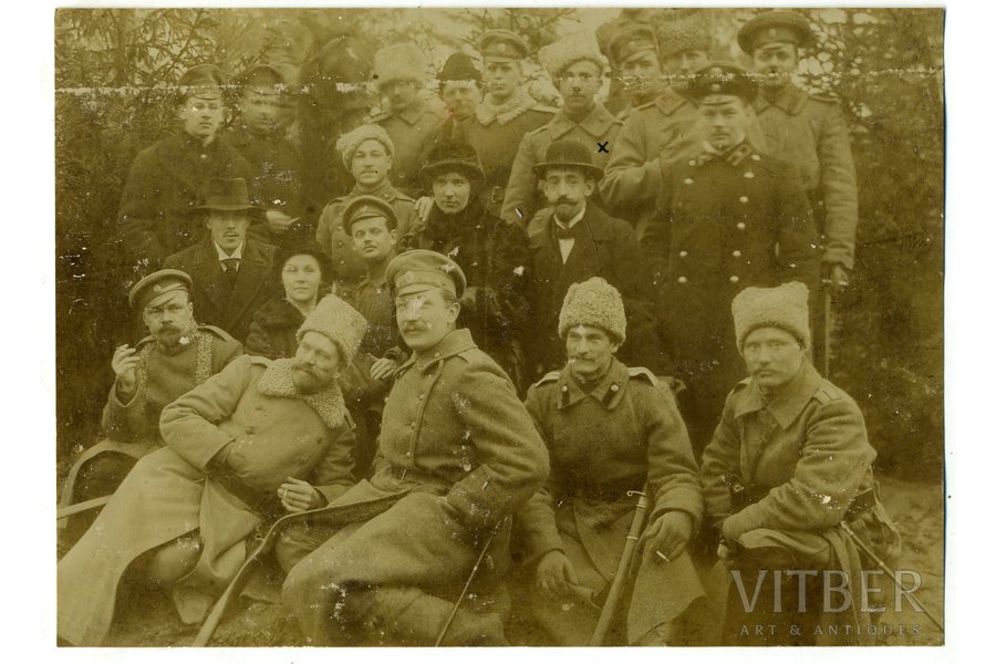 fotogrāfija, virsnieki, Krievijas impērija, 20. gs. sākums, 14,2x10 cm