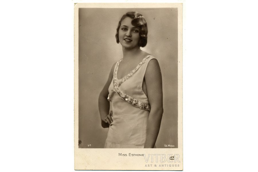 фотография, Мисс Эстония, Эстония, 20-30е годы 20-го века, 14x9 см