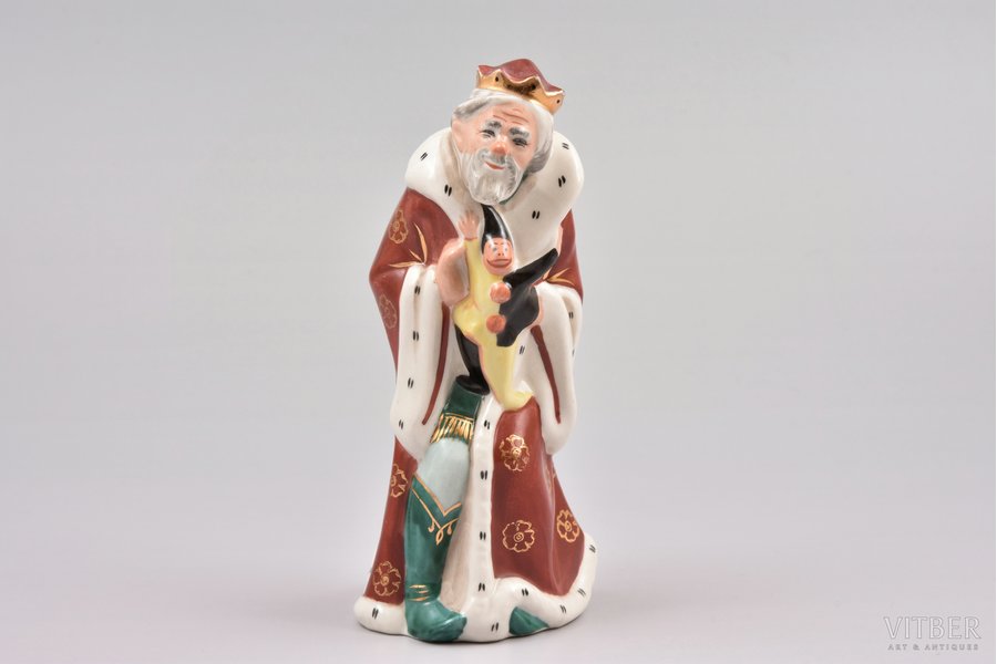 figurine, Tsar Goroh, porcelain, Riga (Latvia), USSR, Riga porcelain factory, molder - Rimma Pancehovskaya, the 50ies of 20th cent., 13.6 cm, first grade