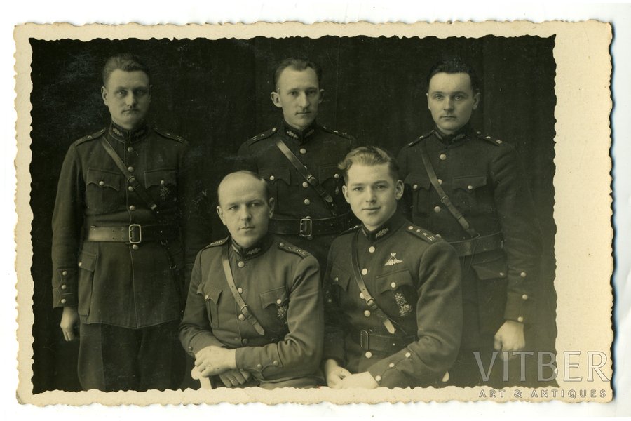 photography, Latvian Army, group of soldiers, Latvia, 20-30ties of 20th cent., 13,6x8,6 cm
