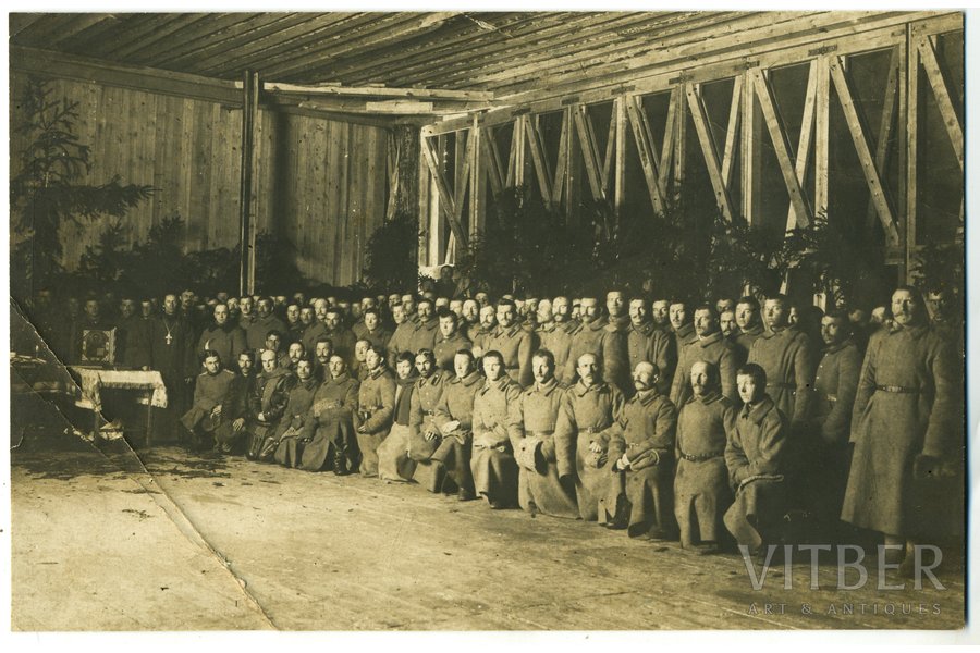 фотография, принятие присяги 22-го Авиационного отделения, Российская империя, начало 20-го века, 14x9 см