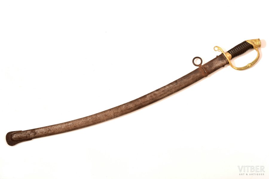 драгунская шашка (Тульская), общая длина 85.2 см, длина клинка 72 см, ножны подбор, Российская империя