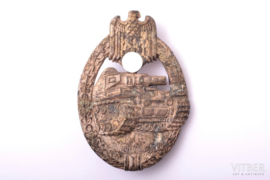 badge, The Panzer Badge, Germany, 40ies of 20 cent., 60.1 x 42.3 mm