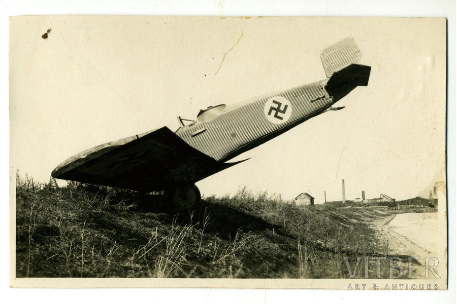 photography, Latvian Army, Aviation regiment, plane crash, Latvia, 20-30ties of 20th cent., 13,8x8,8 cm