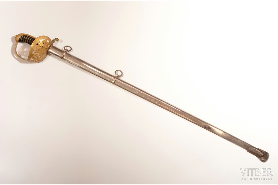 Latvijas armijas atvieglotais parādes zobens, asmens garums 84 cm, kopējais garums 97.5 cm, Latvija, 20 gs. 20-30tie gadi