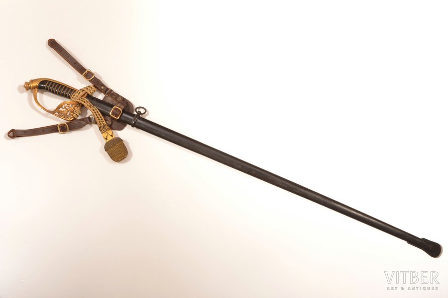 zobens, Zviedrijas armijas parādes zobens, asmens garums 84 cm, kopējais garums 98.5 cm, Zviedrija, 20gs. 60-70tie gadi