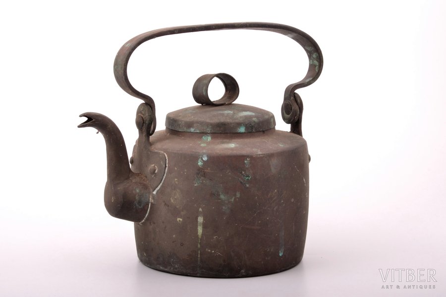 чайник, "Маяковъ", медь, Российская империя, вес 1264.50 г, h (с ручкой) 20 см