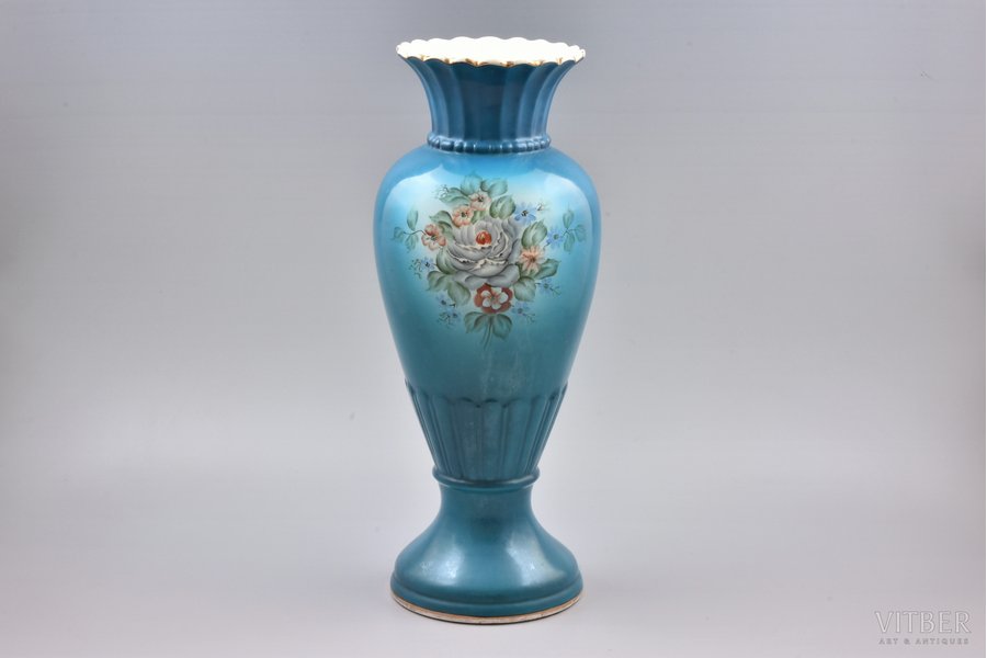 vase, porcelain, hand-painted, Minsk porcelain and faience factory, USSR, 1952-1957, 36 cm