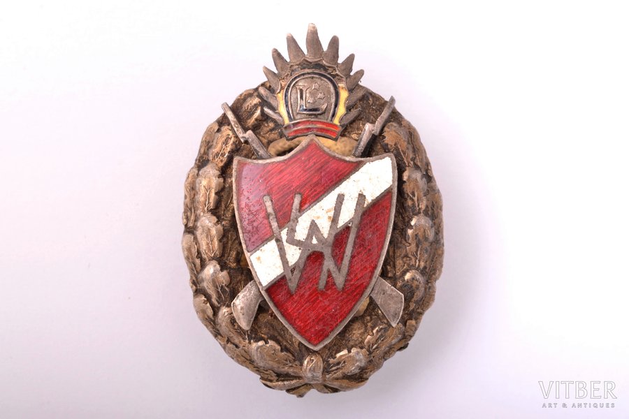 badge, 4th Valmiera Infantry Regiment (medium size), Latvia, the 30ies of 20th cent., 38 x 27 mm
