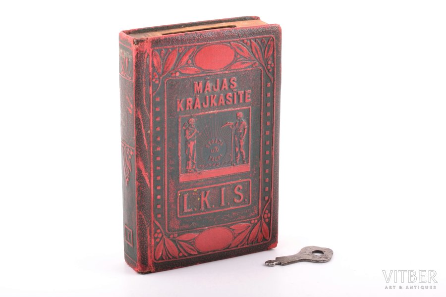 home moneybox, L.K.I.S., with key, Latvia, 11.7 x 7.7 x 2.6 cm