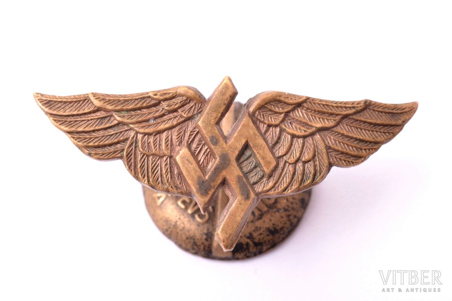 epaulet, gorget patch, Military aviation division, Latvia, 20-30ies of 20th cent., 15.9 x 35.6 mm