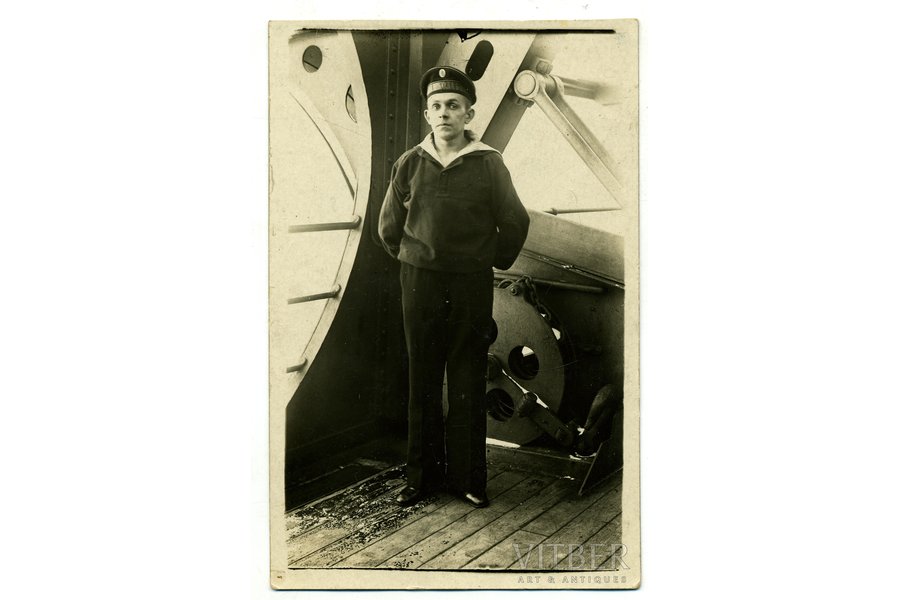 фотография, моряк, Российская империя, начало 20-го века, 13,6x8,6 см