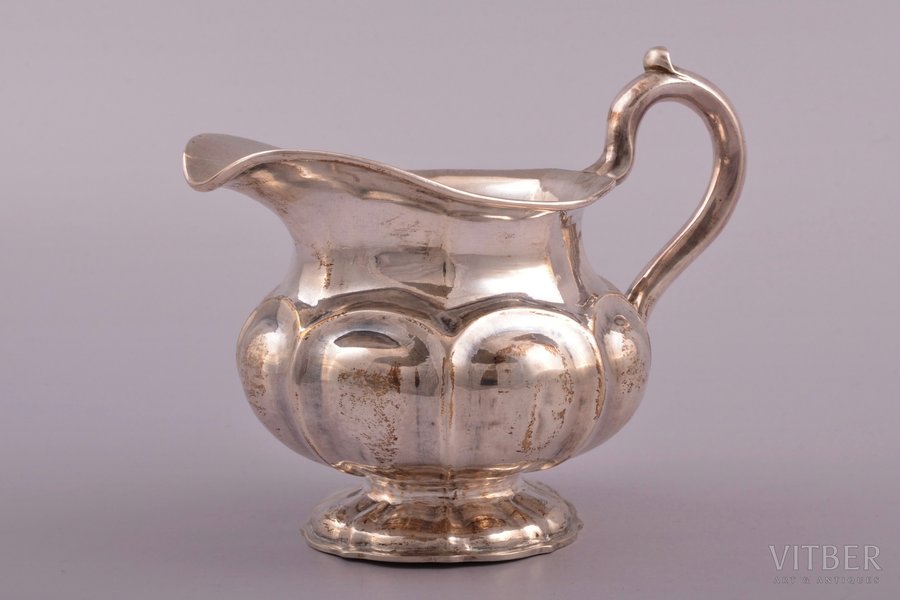 cream jug, silver, 84 standard, 170.85 g, h 10.5 cm, by Nikitin Nikolay, 1868, St. Petersburg, Russia