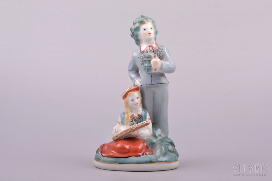 figurine, Līgo, porcelain, Riga (Latvia), USSR, Riga porcelain factory, molder - Ilga Vanaga, the 50-60ies of 20th cent., 13.2 cm, top grade