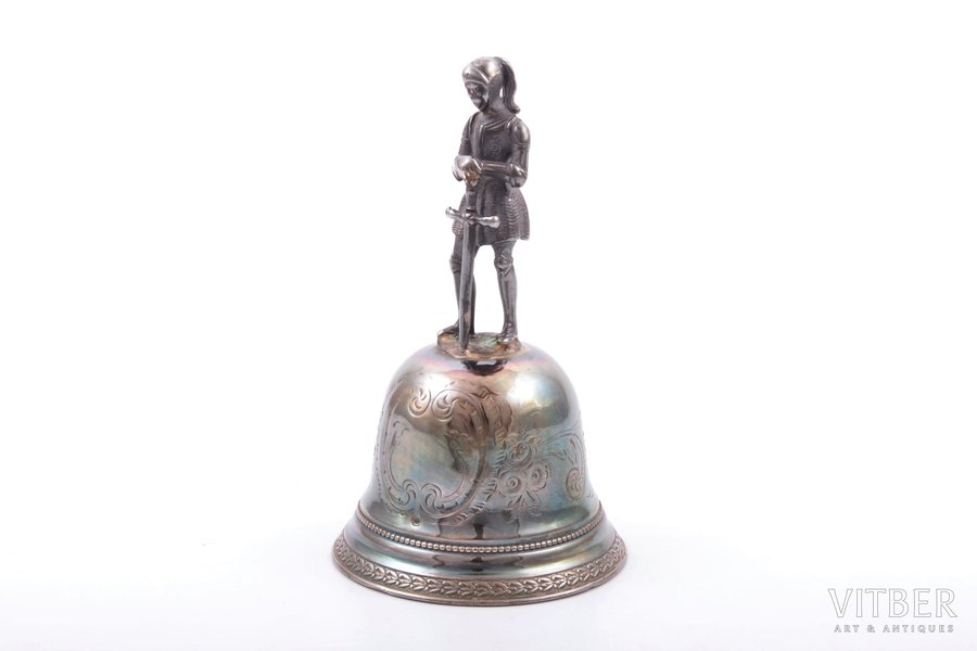 bell, silver, 950 standard, 106.90 g, h 10 cm, Ø 5.8 cm, France