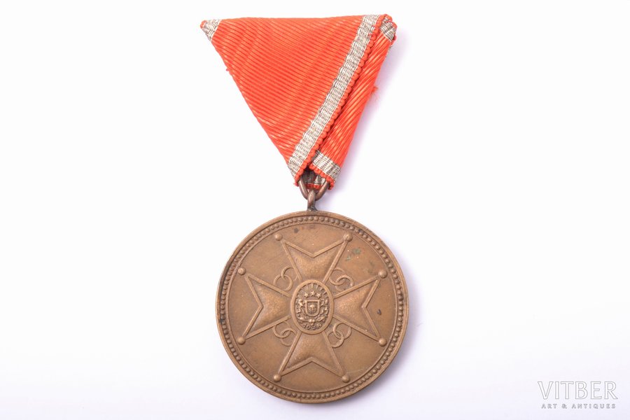 медаль, знак отличия Креста Признания, 3-я степень, Латвия, 20е-30е годы 20го века, 40.5 x 36 мм