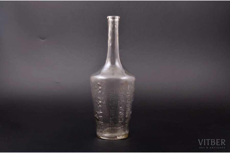 bottle, P.A. Smirnov's trading house in Moscow, Russia, the border of the 19th and the 20th centuries, h 25.3 cm