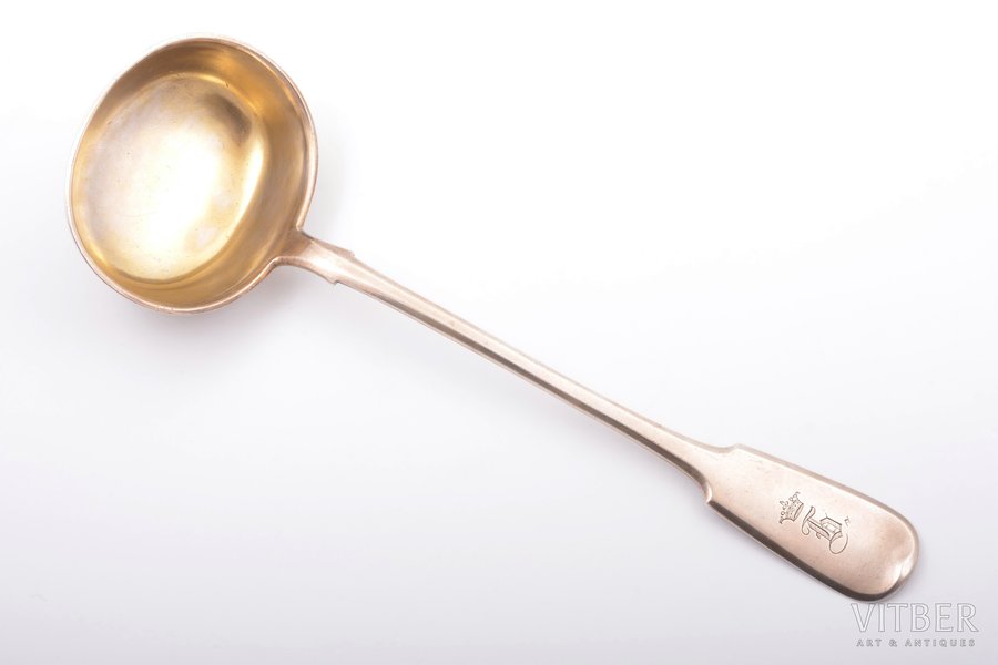 ladle, silver, 84 standard, 267.50 g, 30.5 cm, 1870, Moscow, Russia