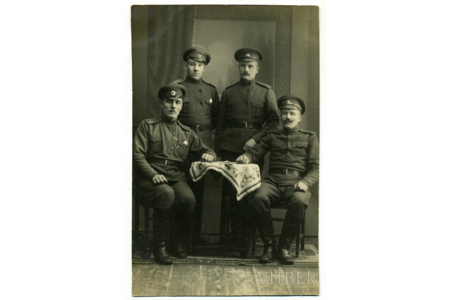 фотография, латышские стрелки, Российская империя, начало 20-го века, 13,6x8,6 см