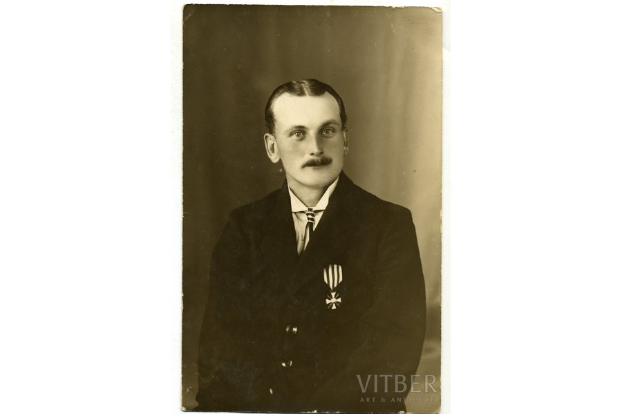 фотография, кавалер ордена Лачплесиса, Латвия, 20-30е годы 20-го века, 13,8x8,8 см