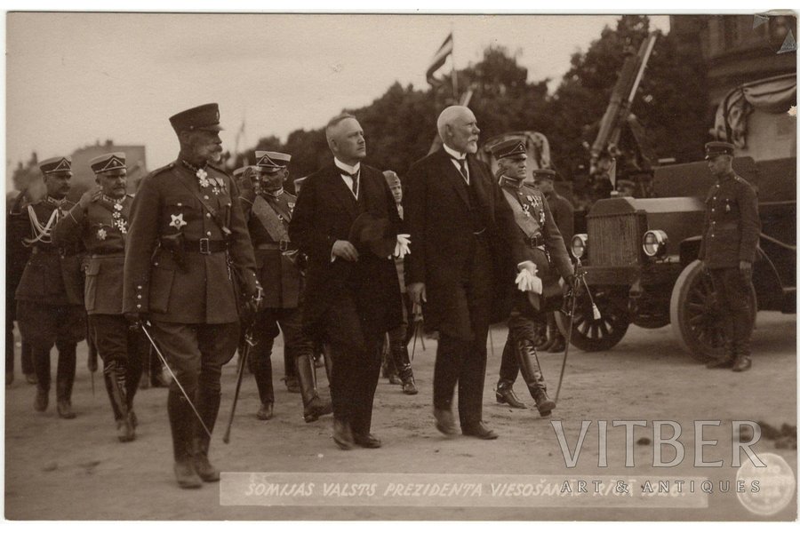 фотография, визит президента Финляндии в Риге, Латвия, 1926 г., 8.7 x 13.6 см